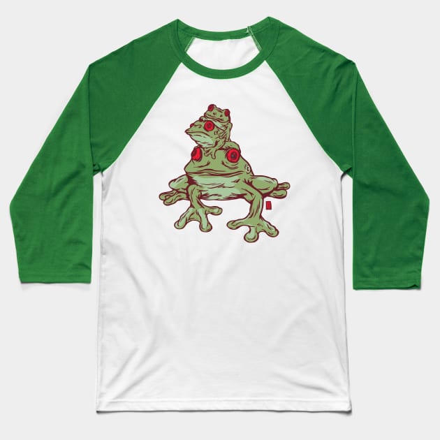 3 Frogs Baseball T-Shirt by Thomcat23